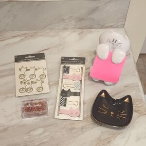 Cat-Themed Office Supplies Set